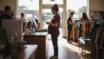 Pregnant retail worker at Fairfax store