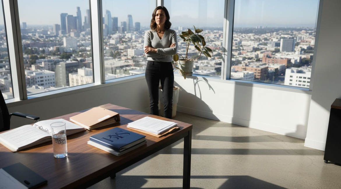 Woman attorney in Mid-Wilshire law office