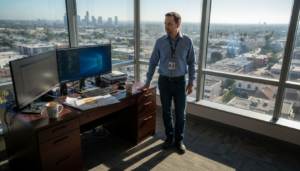 Tech worker in Culver City office after termination