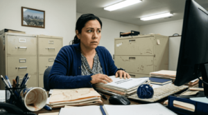 Employee anxious after HR complaint at desk