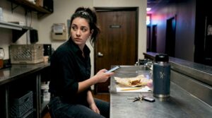 Bartender reporting harassment in nightclub staff area