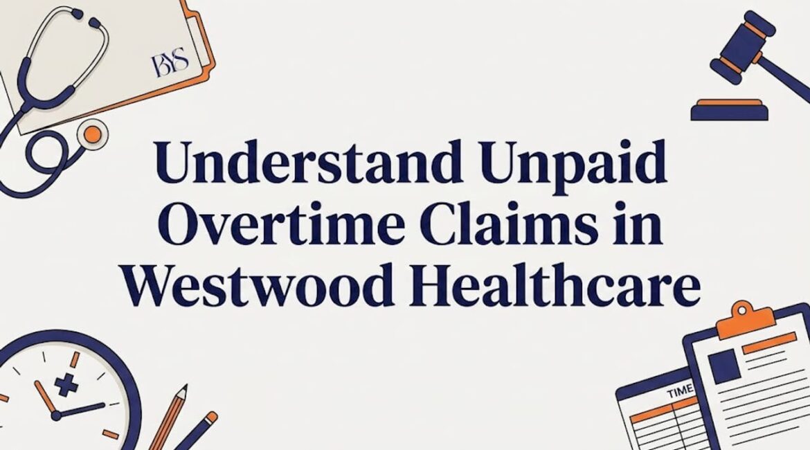 Decorative title card with medical and legal illustrations