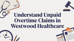 Decorative title card with medical and legal illustrations