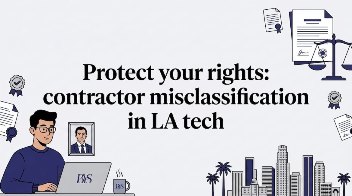 Editorial illustration for legal tech article title card